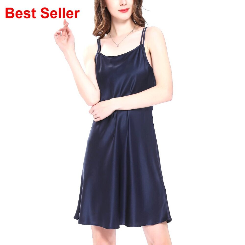100% Silk Nightgown, Short Chemise, 16MM & 19MM, Petite Fit, OEKO-TEX Certified